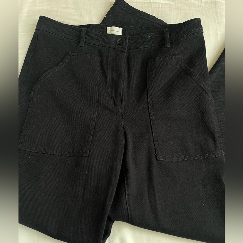 Wilfred Free black straight leg utility pants